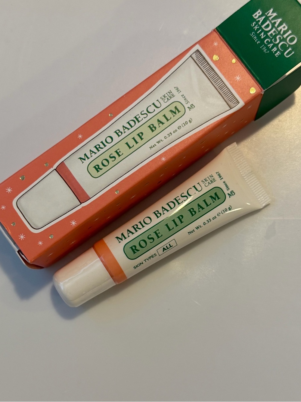 New. Sealed. Mario Badescu Rose Lip Balm